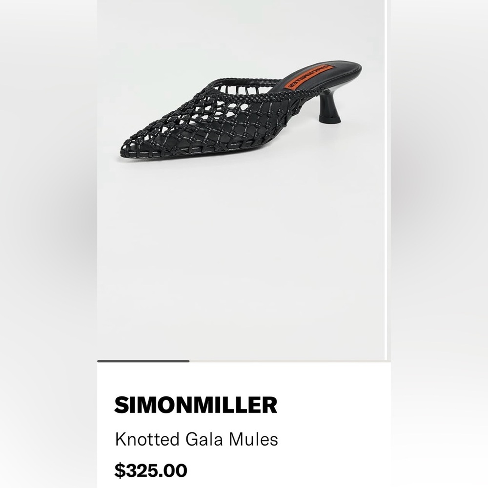 Simon Miller Black Woven Heeled Mules - Picture 4 of 4